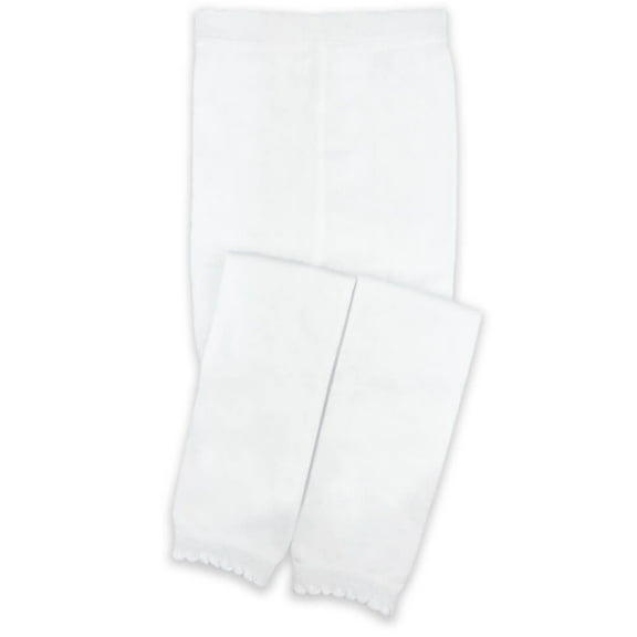 Jefferies Socks Girls Pima Cotton Classic Scalloped Footless Tights 1 Pair Pack