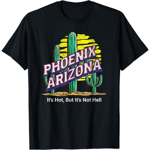 Phoenix Arizona Vintage Southwest Desert Scene AZ Retro Sun T-Shirt