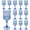 Blue, variant on 12/24 Pack Plastic Wine Glasses Vintage Amber Goblets, 7oz Unbreakable Reusable Drinkware for Wedding Party