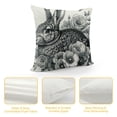 thumbnail image 4 of COMIO Blue and White Porcelain Pillow Covers Floral Chinoiserie Rabbit Pattern Farmhouse Decorative French Country Style Cushion Pillowcases for Bedroom Living Room Sofa, 4 of 5