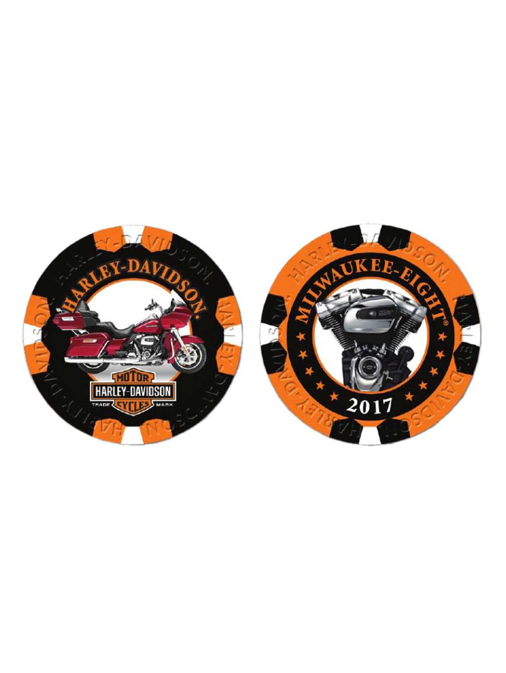 Harley Davidson Poker Chip White/Black/Orange Details about   ST CHARLES HD ~ MISSOURI ~ 