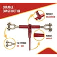 thumbnail image 3 of (4 Pack Ratchet Speciality Binder, Jaw-Jaw 10" Barrel, 13,000 lbs WLL, 3 of 9