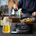 thumbnail image 2 of White Automatic Glass Oil Bottle Leak-Proof Drip-Free Spout Durable Design For Kitchen Condiments Soy Sauce Vinegar Compact Home Use #5bb88, 2 of 6