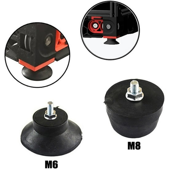 Black Rubber Air Compressor Foot Pad with Screws Reduce Noise and Vibration