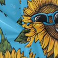 thumbnail image 6 of Girls Ruffle One Piece Swimsuit, Stretchy Fabric for Beach & Pool Activities Cool Blue Sunglasses Sunflowers, 6 of 8