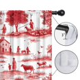 thumbnail image 4 of Blackout Kids Curtains,Red Toile Pattern Sheep Herders Dogs Houses Childrens Insulated Curtains Set Of 2,Bedroom Essentials,Toddler Room Decor 42x54in(106x137cm), 4 of 4