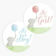 thumbnail image 2 of Baby Shower Party Stickers: Set of 24 Baby Elephant Stickers, 2 of 2