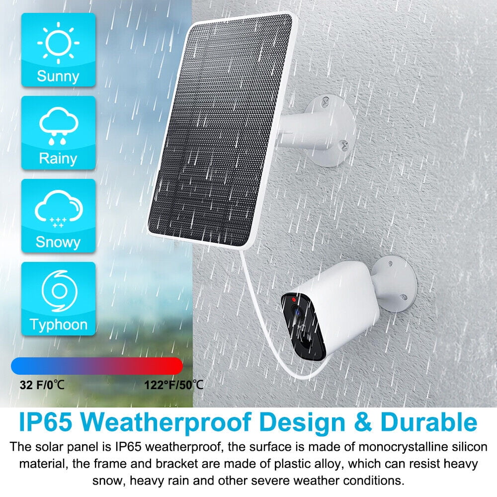 Solar Panel Charger Wall Mount for Arlo Ultra/Ultra2/Pro 3/Pro 4 Security Camera