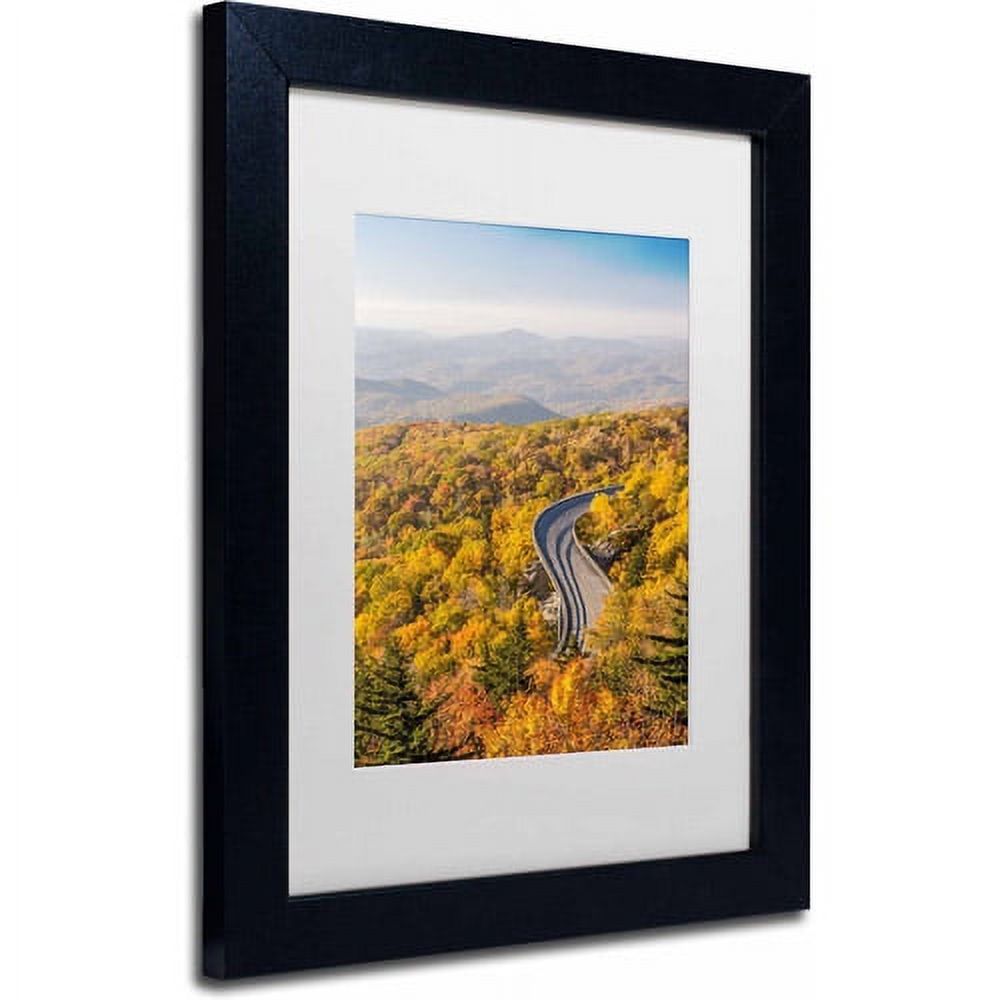 Trademark Fine Art "Blue Ridge Parkway" Canvas Art by Pierre Leclerc, White Matte/Black Frame