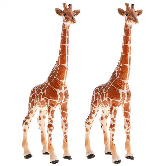 2 piezas de de jirafa realistas modelo de animales de silvestre para proyectos de bricolaje, suministros de diorama de paisaje de tren mo CUTICAT Figura de animal