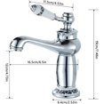 thumbnail image 2 of Robinet de Salle de Bain Poignée Unique Mitigeur Rétro, Chrome, 2 of 5