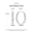 thumbnail image 4 of NARMO Original Sparkling Woven 925 Sterling Silver Hoop Earrings AAA CZ for Women Jewelry Birthday Gfit, 4 of 5