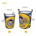 thumbnail image 4 of ZICANCN Astronaut Moon Monsters Laundry Basket Organizer, Dirty Clothes Hamper for Bathroom Kids Girls Boys Laundry Hamper Medium, 4 of 7