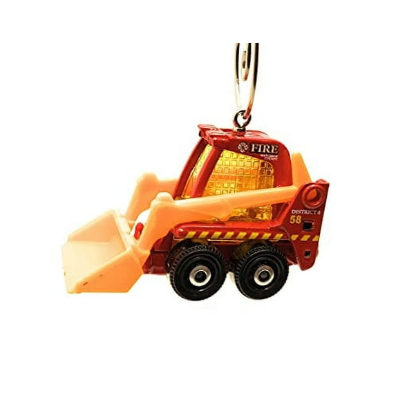 Bobcat Skidsteer Fire Dept Christmas Ornament 1:64 Red