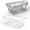 6 Pack, variant on Professional Fixed Chafing Wire Rack: Heavy Duty Plated Steel Chafer Stand for Full Size & Half Size Steam Table Pans, Industry Compatible, Stackable for Catering & Banquets
