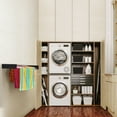 thumbnail image 2 of Step Up Products  27.5 in. Retractable Metal Wall Mount Clothes Drying Rack; Industrial Gray, 2 of 5