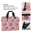 thumbnail image 4 of FORMRS 16" Laptop Bag Carrying Sleeve Case with Handle Travel Shoulder Briefcase, Light Pink Doughnuts, 4 of 8