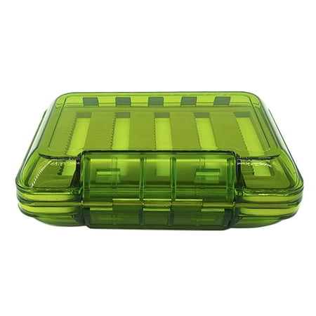 simhoa Waterproof Fly Box Fishing Tackle Box Multifunction Fishing Accessories Storage Box Transparent Lid 2 Sided Fishing Lures Box