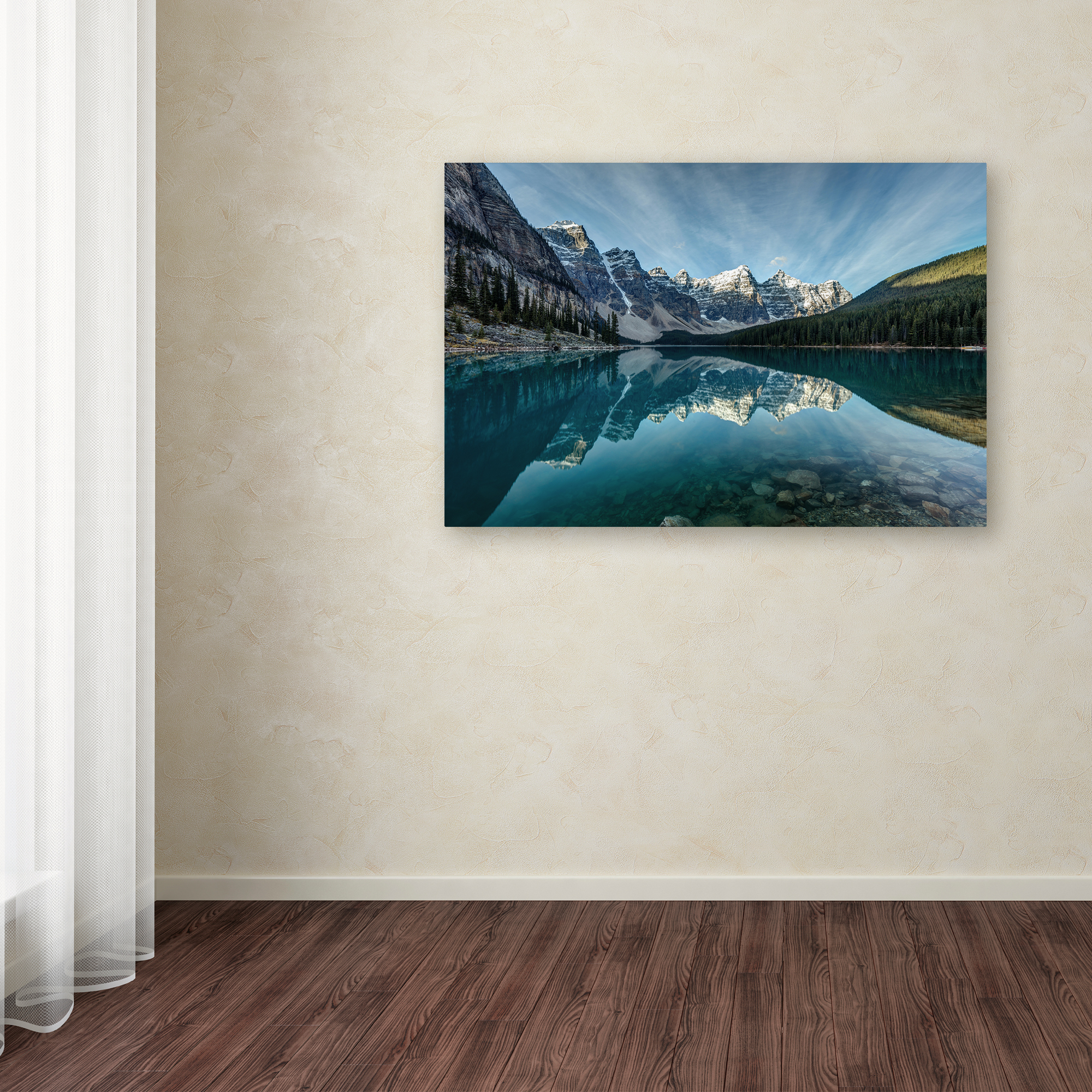 Pierre Leclerc 'Moraine Lake Reflection' Canvas Art