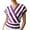 Purple, variant on Women's Striped Wrap V-Neck Knit Top, Cap Sleeve Waist Cinched Sweater Blouse, Casual Chic Summer Knitwear for Women