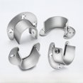 thumbnail image 1 of Productos de herrajes para asientos con brida abierta de acero inoxidable de izquierda, accesorios para asientos con poste de ropa abierto con varilla pasante de tubo redondo, 1 of 4