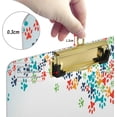 thumbnail image 4 of GZHJMY Rainbow Animal Paw Print on Black Acrylic Clipboard Letter Size 9" x 12.5" Decorative Clipboard with Low Profile Silver Metal Clip for Office School Student Women Whiteboard Clipboards, 4 of 7
