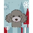 thumbnail image 1 of Winter Holiday Silver Gray Poodle Flag Garden Size, 1 of 1