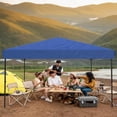 thumbnail image 3 of EastVita 10x10 Pop Up Awning with 4 Sidewalls 4 Ground Stakes 4 Ropes 4 Sandbags Blue, 3 of 7