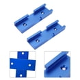 thumbnail image 2 of LoonWear 2Pcs 80Mm Woodworking Chute Cross Track Connector T-Track Intersection Aluminum, 2 of 5