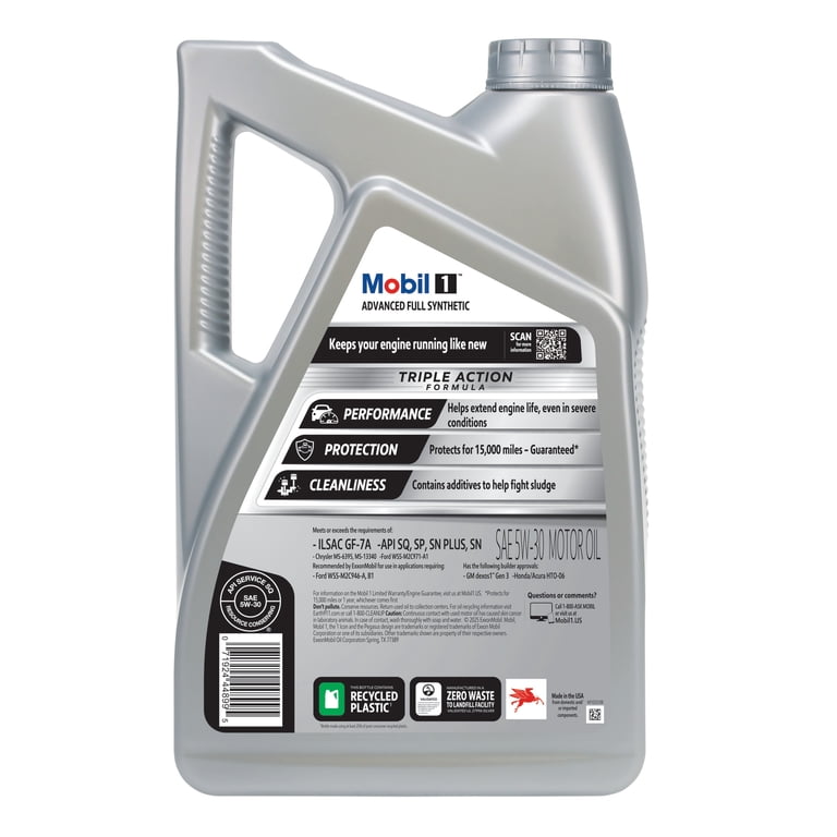 モービル1　Mobil 1　5W-30 　5L Free Shipping! Mobil 1 Advanced Full Synthetic Motor Oil 5W-30, 5