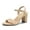 NUDE, variant on Women's Chunky Heels Block Round Open Toe Ankle Strap Heel Fashion Wedding Party Comfort Dress Sandals Shoes