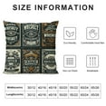 thumbnail image 5 of JRXY Throw Pillow Covers Whiskey Vintage Border Western Frame Retro Font Antique Beer Banner Sign Victorian Baroque for Living Room Bedroom Sofa White, 5 of 5
