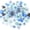 Light blue Dark blue, variant on Yihuala 80Pcs Artificial Flower Heads 25-43mm Realistic Flower Buds For Wedding Bouquets Floral Arrangements Home Decoration