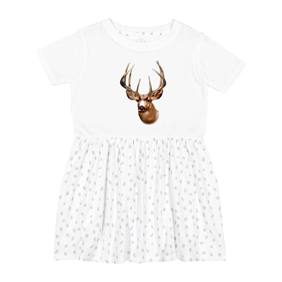 Inktastic Deer Head Hunter Girls Toddler Dress