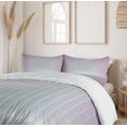 thumbnail image 6 of Ambesonne Geometric Duvet Cover Sets, Vertical Wave Lines, 2-King, Dried Rose Blue, 6 of 7