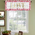 thumbnail image 3 of 2 Pack Valances for Window, Valentine's Day Short Curtains for Kitchen Bedroom Living Room, Pink Love Heart Modern Romantic Rod Pocket Small Window Treatment Valance Drapes 42 x 12 Inch, 3 of 8