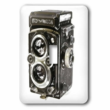3dRose Picture of a Vintage Twin Lens reflex TLR camera - Single Toggle Switch (lsp_20775_1)