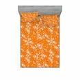 thumbnail image 2 of Ambesonne Floral Fitted Sheet & Pillow Sham Set, Vivid Blooms Spring Tree, Twinxl, Orange Lilac, 2 of 3