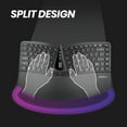 thumbnail image 2 of Perixx PERIDUO-606A, 3-in-1 Wireless Compact Ergonomic Keyboard with Vertical Mouse and Numeric Keypad - Adjustable Palm Rest - Tilt Wheel - Membrane Low Profile Keys - US English Layout, 2 of 8
