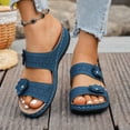 thumbnail image 6 of Jamicy Wedge Slippers for Women Dressy Slip On Comfortable Summer Breathable Shoes Floral Platform Slides for Casual Walking, 6 of 6