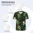 thumbnail image 4 of Balery Camouflage Skull Baseball Jersey for Men Casual Button Down Shirts Short Sleeve Active Team Sports Uniform-Medium, 4 of 9