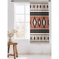 thumbnail image 3 of Sheer Curtains 63 Inch Length, Khaki Boho Semi Sheer Curtains Light Filtering Window Treatment, Vintage Ethnic Tribe Retro Abstract Art Privacy Voile Drapes for Living Room Bedroom 52x63 Inch, 3 of 7