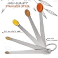 thumbnail image 3 of shiyou-5Pcs Stainless Steel Measuring Spoons - Mini Measuring Spoons Set Teaspoon Measuring Spoons Stainless Steel Coffee Measuring Spoon Set - Mini Spoons Metal Measuring Spoons Small Spoons for Spi, 3 of 4