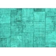 thumbnail image 1 of Ahgly Company Indoor Rectangle Patchwork Turquoise Blue Transitional Area Rugs, 8' x 10', 1 of 4