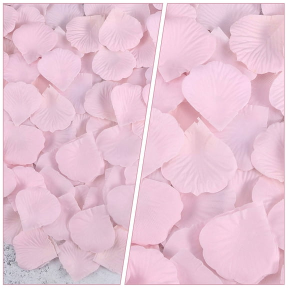 Worgeous Party Artificial Flower Petals Pink Bright Silk Rose Petals 2000Pcs 1.97X1.97X0.02In