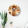 thumbnail image 4 of 16 Inch Wall Clock Battery Operated Silent Clock Decorative for Office, Kitchen, Outdoor, Living Room，Cute Baby Alpaca Portrait in Green Woodland Creative, 4 of 4