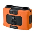 thumbnail image 1 of Ventilador de cintura portátil, ventilador de refrigeración multiusos, resistente, ligero, con carga USB, pequeño ventilador para pesca, actividades Naranja 10000mAh, 1 of 9