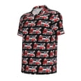 thumbnail image 3 of Daiia Fire and Rescue Truck Pattern Men’s Polo Shirts,Solid Deck Shirt,Classic Fit, Breathable Cotton Polo for Casual and Sport Wear-X-Large, 3 of 9