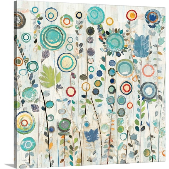 Great BIG Canvas | "Ocean Garden I Square" Canvas Wall Art - 30x30