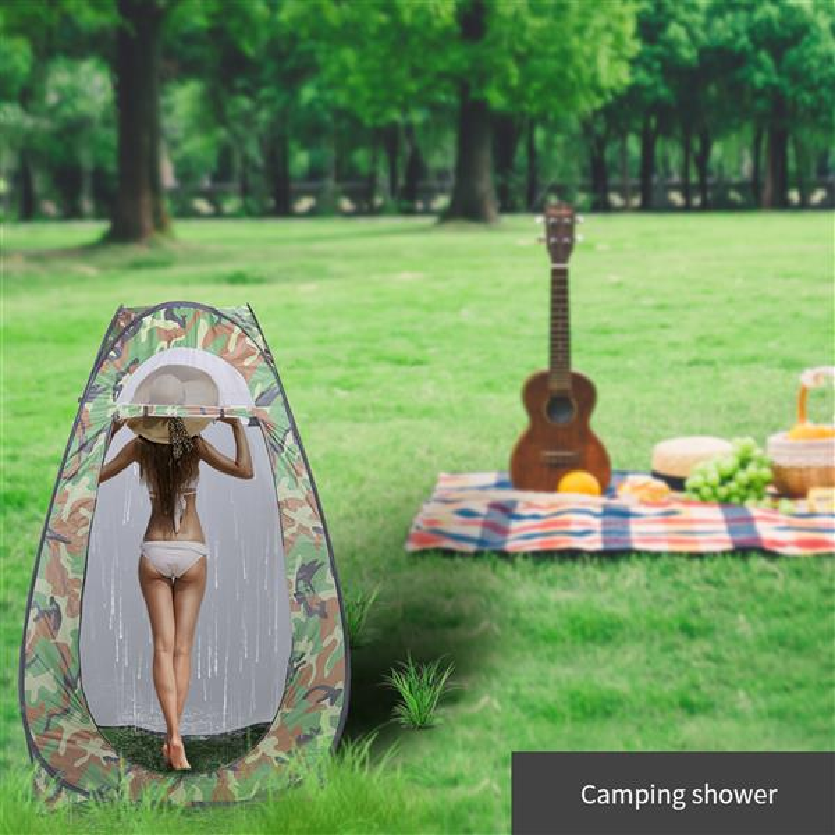 US IN STOCK- Shower Tents For Camping Pop-Up Privacy TentPortable Shower Tent Outdoor Camp Bathroom Changing Dressing Room Instant Privacy Shelters for Hiking Beach Picnic Fishing Potty - image 4 of 13